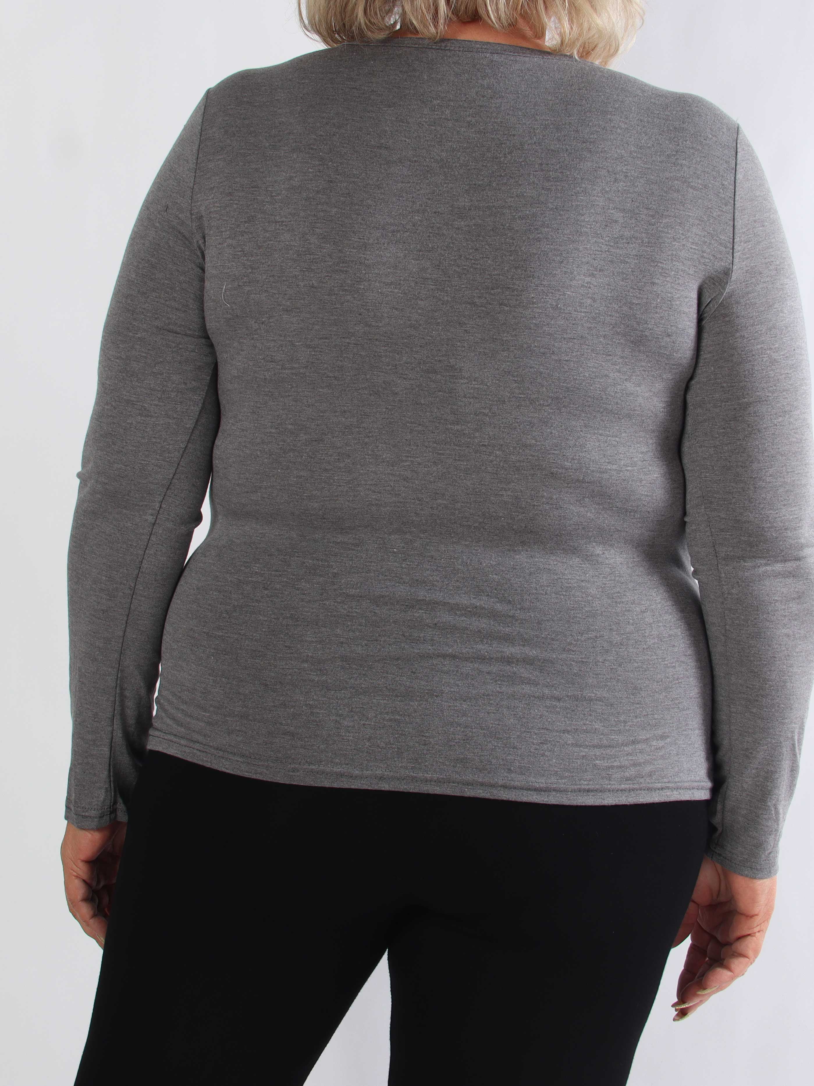 Othilia - Blød langærmet basis bluse